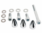 Ciro Chrome w/Black Accent Windshield Screw Cap Kit (10111)