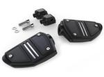 Ciro Twin Rail Black Footrests w/2018-Up M8 Softail Passenger Mount (61426)
