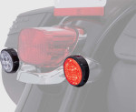 Ciro Fang Turn Signal Light Inserts Rear - Black w/Red LED (45521)