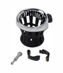Ciro Chrome/Black Drink Holder with 1.25" Handlebar Mount (50415)