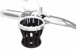 Ciro Chrome/Black Drink Holder with 1.25" Handlebar Mount (50415)