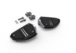 Ciro Twin Rail Chrome Footrests w/HarleyStandard Male-Mount Adaptor (61405)