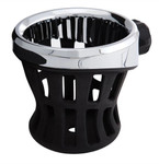 Ciro Mirror Mount Chrome/Black Drink Holder (50420)