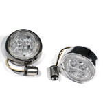 Ciro Fang Chrome Turn Signal Light Inserts w/Amber LED (45400)
