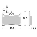 Braking SM1 Semi-Metallic Brake Pads (786SM1)