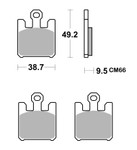 Braking CM66 High Performance Brake Pads (893CM66)