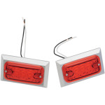 Chris Products Rectangle Marker Light w/Dual LED Red Lens (0814R-LED-2)