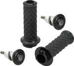 Biltwell Alumicore Grips w/Dual Cable Throttle Sleeve Black (6604-201-01)