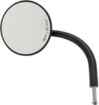 Biltwell Round Perch Mount 4" Black Utility Mirror (6503-400-131)