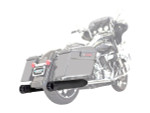 Bassani 4" DNT Straight-Can Slip-On Mufflers Black w/Black End Caps (1F72DNT5B)