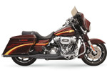 Bassani Road Rage 24" Long Megaphone Black 2-into-1 Exhaust System (FLH-737B)