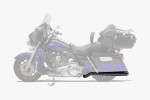 Bassani Pseudo Left Side Black Megaphone Muffler w/Machined Flutes (1F49RB)