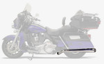 Bassani Pseudo Left Side Chrome Megaphone Muffler w/Machined Flutes (1F49R)