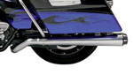 Bassani Pseudo Left Side Chrome Megaphone Muffler w/Machined Flutes (1F49R)
