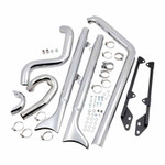 Bassani True-Dual 33" Fishtail Chrome Exhaust System w/Baffles (1S96E-33)
