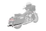 Bassani 4" Megaphone Chrome Slip-On Mufflers w/Chrome End Caps (FLH-517)