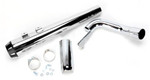 Bassani Pseudo Left Side Chrome Megaphone Muffler w/Machined Flutes (1F59R)