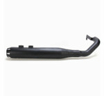 Bassani Pseudo Left Side Black Megaphone Muffler w/Machined Flutes (1F59RB)