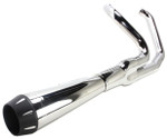 Bassani Road Rage Short 21" Megaphone Chrome 2-into-1 Exhaust System (1FXRF)