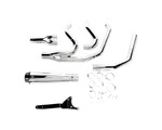 Bassani Road Rage Short 21" Megaphone Chrome 2-into-1 Exhaust System (1FXRF)