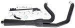 Bassani Road Rage Short Upswept 12" Megaphone Black 2-into-1 Exhaust (13122J)