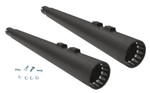Bassani 4" DNT Slip-On Megaphone Mufflers Black w/Black End Caps (1F57DNT5B)