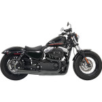 Bassani Road Rage II Short Full Exhaust System - Mega-Power - Black (1X22RB)