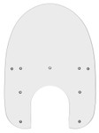 Memphis Shades 17" Clear Windshield '97-03 Harley FLSTS/'93-07 FXSTS (MEP6250)