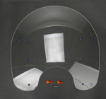 Memphis Shades Clear 15" Plastic Windshield for FLSTC/FLSTF/FLSTN (MEP6160)