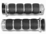 Kuryakyn ISO Chrome/Black Cable Style Handlebar Grips (6205)