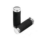 Parts Unlimited 1" Cruiser Black Twist Throttle Handlebar Grips (1806-10-016)