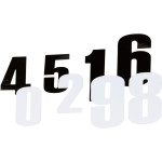 Moose 3-pk Adhesive Race Numbers 4.5" White #5 (4310-0655)