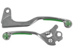 Moose Competition Green Grip Shorty Brake/Std Clutch Lever Set (0610-0029)