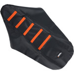 Moose Black/Orange Ribbed Seat Cover (0821-1796)