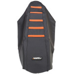 Moose Black/Orange Ribbed Seat Cover (0821-1791)