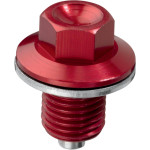 Moose Red Magnetic Oil Drain Plug by Zip-Ty 8 x 1.50 x 24mm (0920-0065)