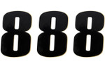 Moose 3-pk Adhesive Race Numbers 4.5" Black #8 (4310-0648)