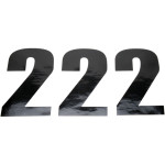 Moose 3-pk Adhesive Race Numbers 4.5" Black #2 (4310-0642)