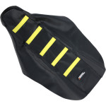 Moose Black/Yellow Ribbed Seat Cover (0821-2870)
