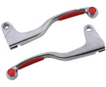 Moose Competition Red Grip Shorty Brake/Std Clutch Lever Set (M557-17-45)