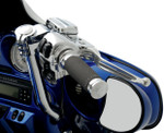 Performance Machine Chrome/Black Renthal Contour Motorcycle Grips (0063-2007-CH)