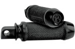 Performance Machine Elite Black Billet Aluminum Footpegs (0035-0094-B)