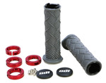 ODI X-treme ATV Lock-On Graphite/Red Thumb Throttle Grips (J30XTH-R)