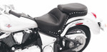 Mustang Standard Touring 1-Piece Black Seat - Chrome Studded & Conchos (76126)