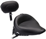 Mustang Wide Studded Solo Seat w/Driver Backrest (79485)