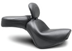 Mustang Wide Touring 1pc Black Seat w/Driver Backrest (79417)