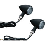 Kuryakyn Torpedo Amber LED Black Turn Signals w/Clear Lens (2510)