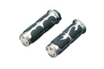Kuryakyn 1" Universal Flame Chrome ISO Handlebar Grips (6262)