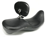 Le Pera Daddy Long Legs Smooth Black Motorcycle Seat w/Backrest (LK-957DLBRS)