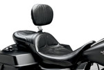 Le Pera Daddy Long Legs Stitched Black Motorcycle Seat w/Backrest (LK-957DLBR)